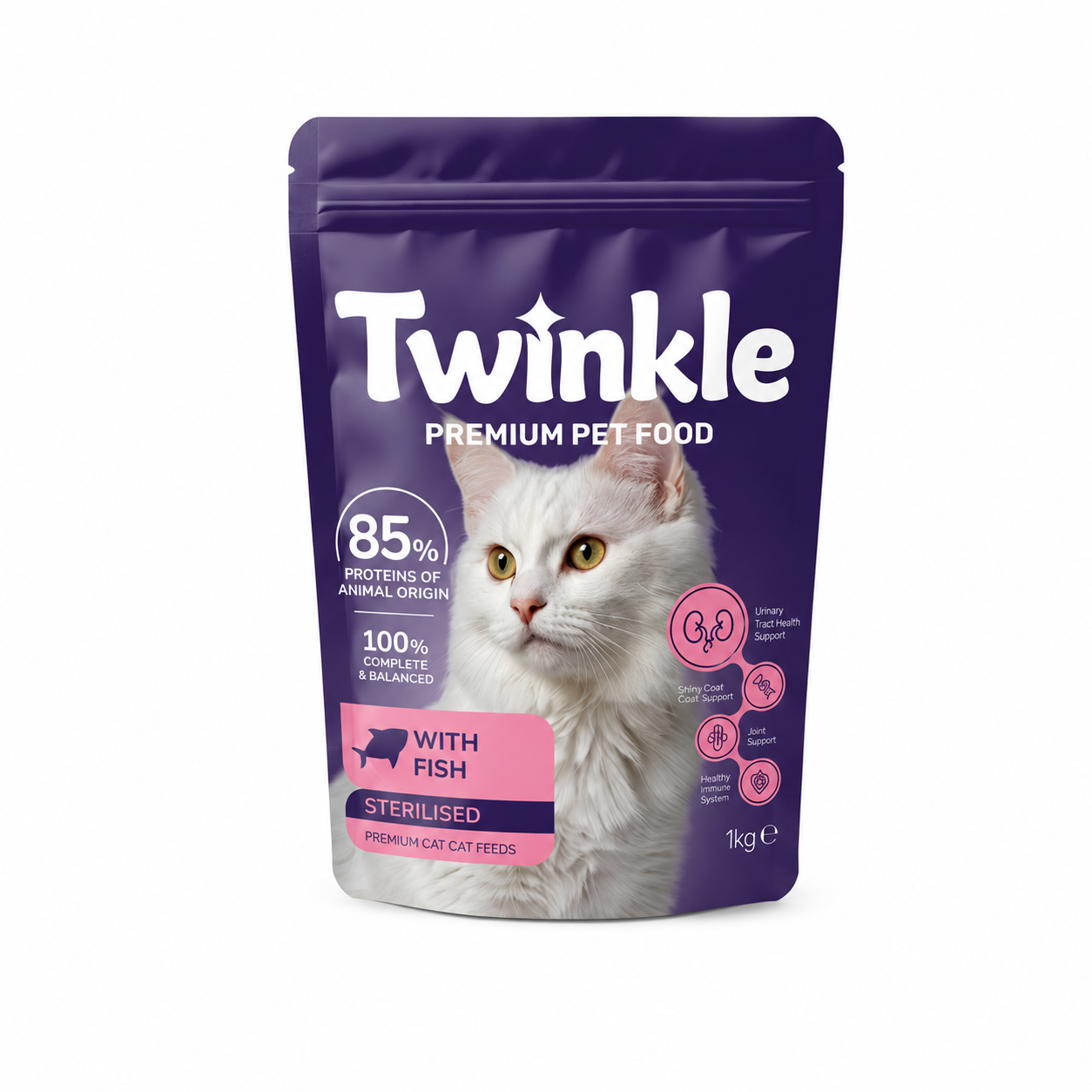 Twinkle Balıklı Kısırlaştırılmış Kedi Maması 1 Kg x 2 Ekonomik Paket