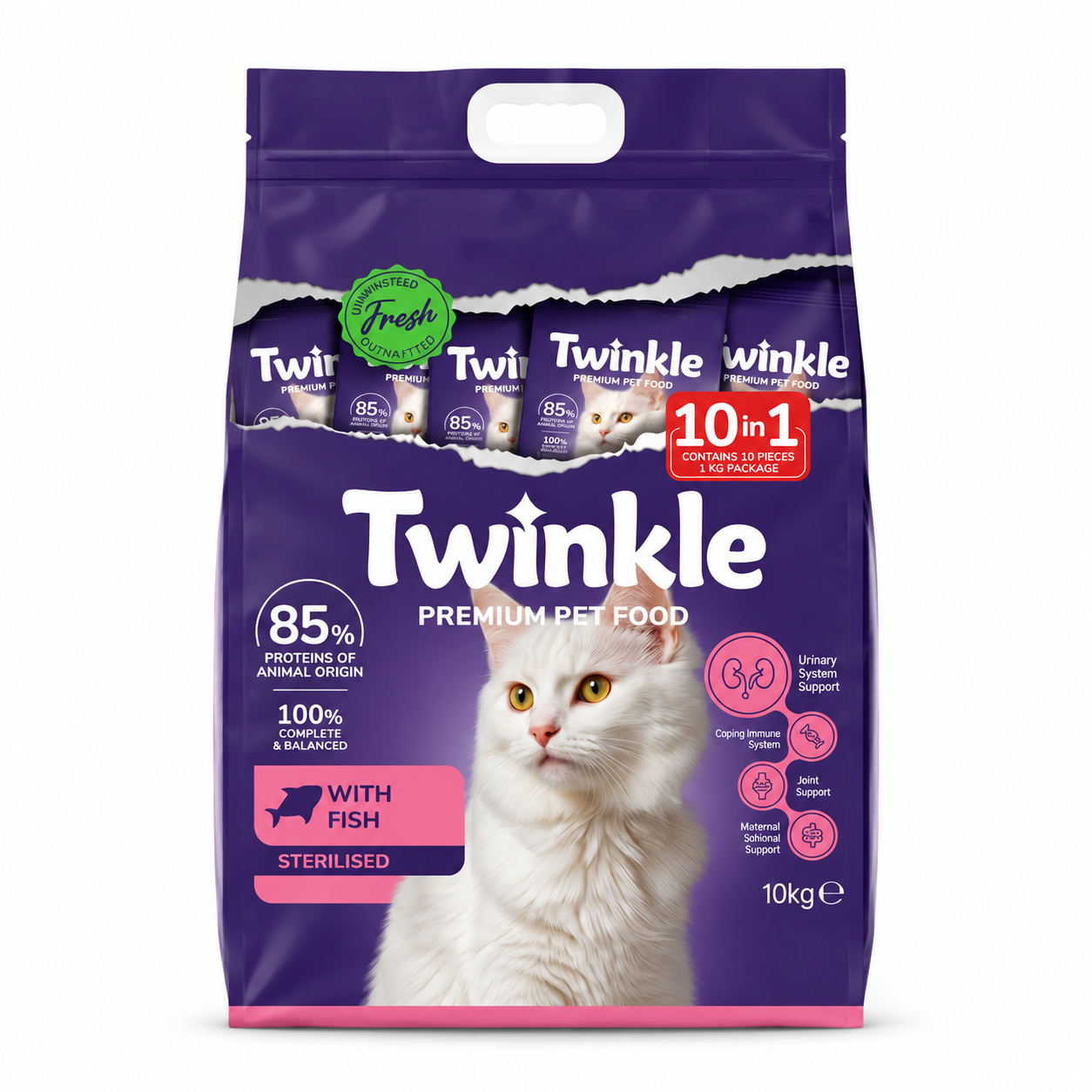 Twinkle Sterilisierten-Katzenfutter mit Fisch 10 kg