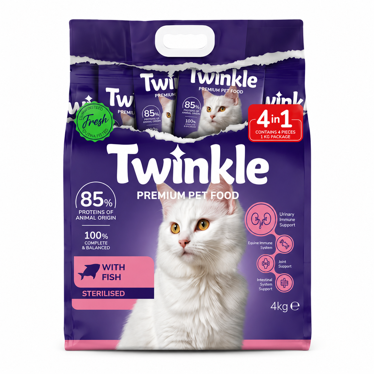 Twinkle Sterilisierten-Katzenfutter mit Fisch 4 kg