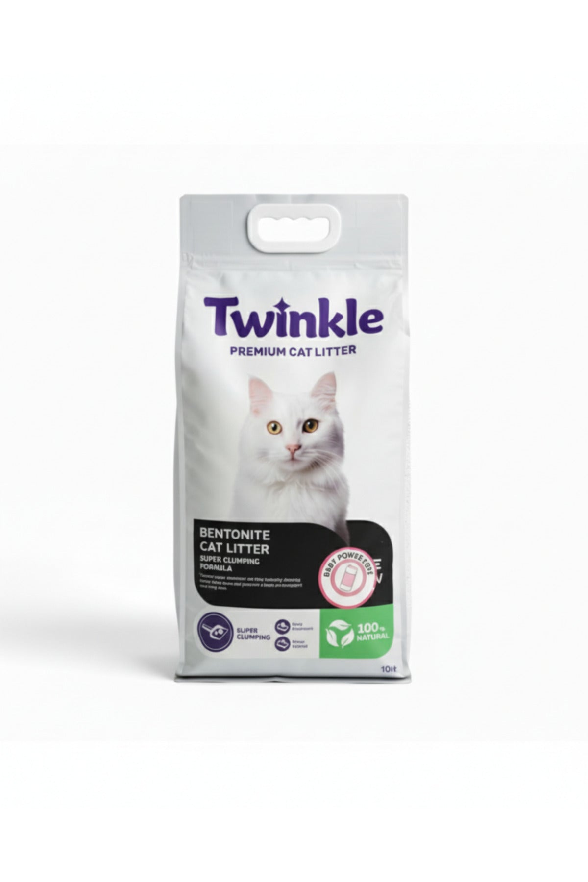 Baby Powder Scented Bentonite Cat Litter 10 L – Super Clumping • Maximum Odor Control • 100% Natural