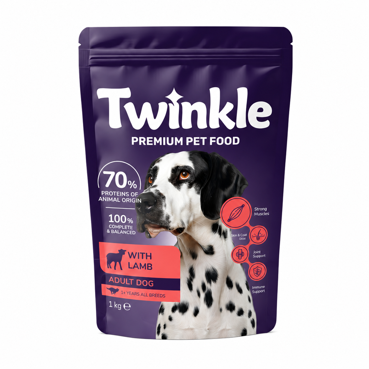 Lamm-Trockenfutter für Erwachsene Hunde 1 kg