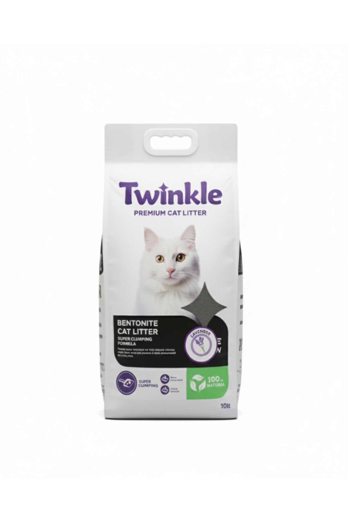 Lavender Premium Bentonite Cat Litter – Active Carbon, Super Clumping, Dust-Free & Natural Cat Litter