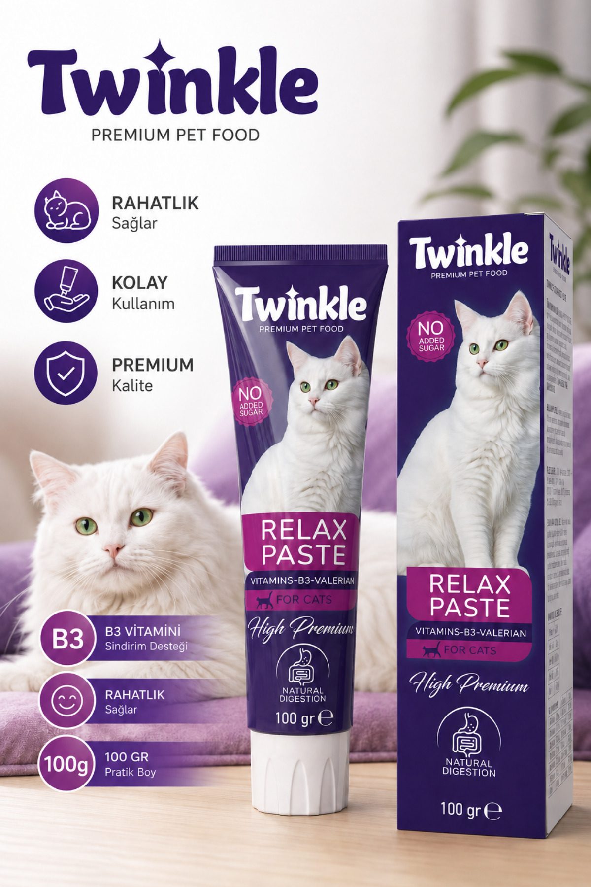Relax Paste Kedi Malt Macunu 100 Gr | Sakinlik, Rahatlama ve Sindirim Desteği